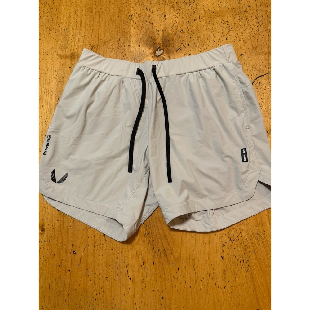 ASRV Shorts Mens Xl Beige Tetra Lite Linerless Wings Gym DSG-0823 7" Inseam